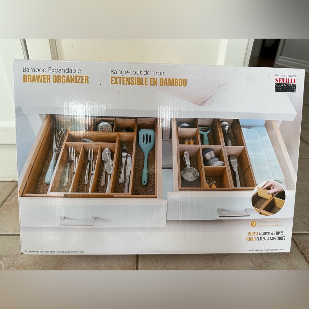 BAMBOO EXPANDABLE DRAWER ORGANIZER
